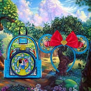 Sold Out Stained Glass Collection: Snow White Loungefly backpack + Ears